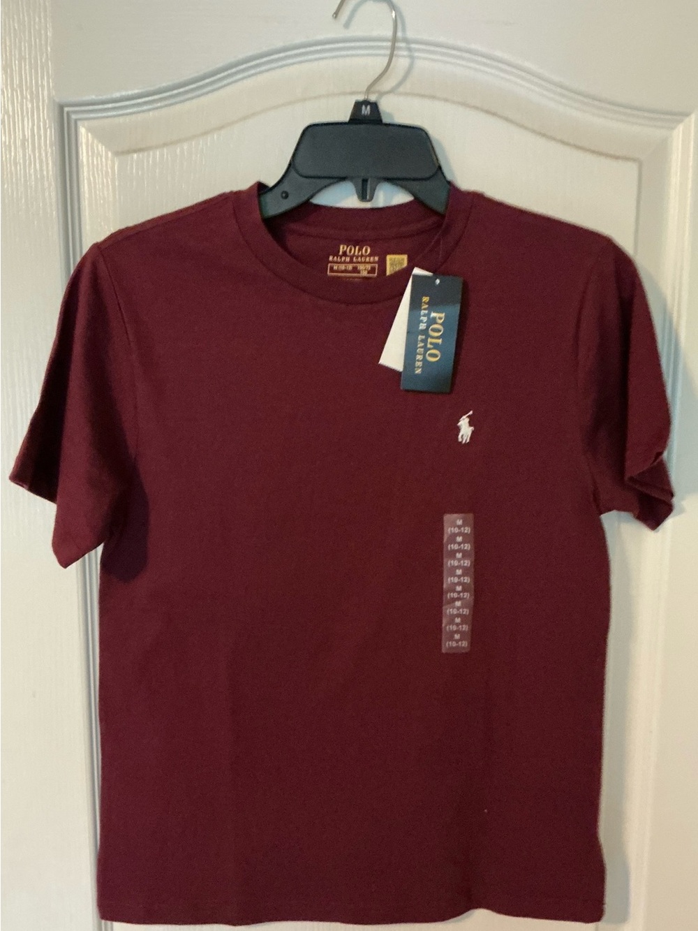 NWT Polo by Ralph Lauren Kid’s Burgundy Short Sleeve T-Shirt Size Medium (10-12)
